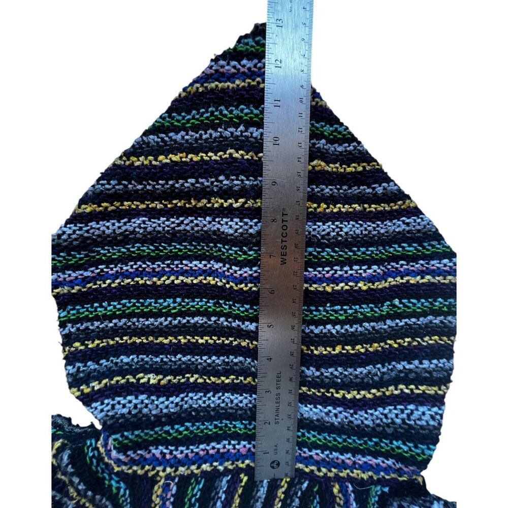 Vel Mex Hoodie Textured Black Multicolor Pull Over - Picture 10 of 15